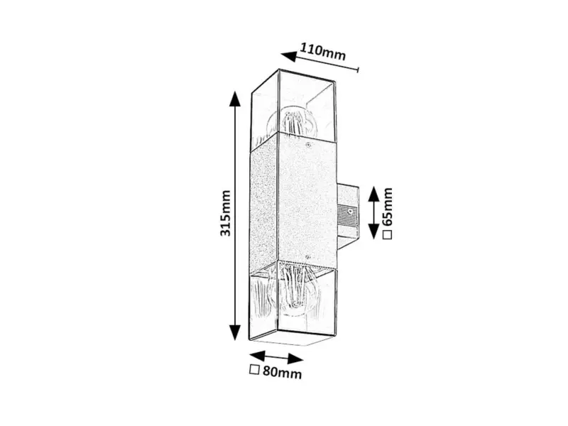 Záhradné svietidlo Rabalux 77081 2x60W E27 230V IP44